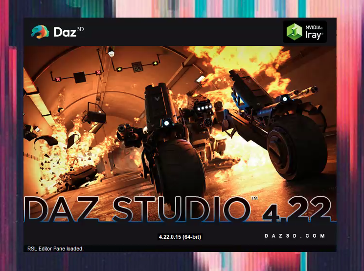 DAZ Studioを起動する。バージョンは4.22.0.15(64bit)